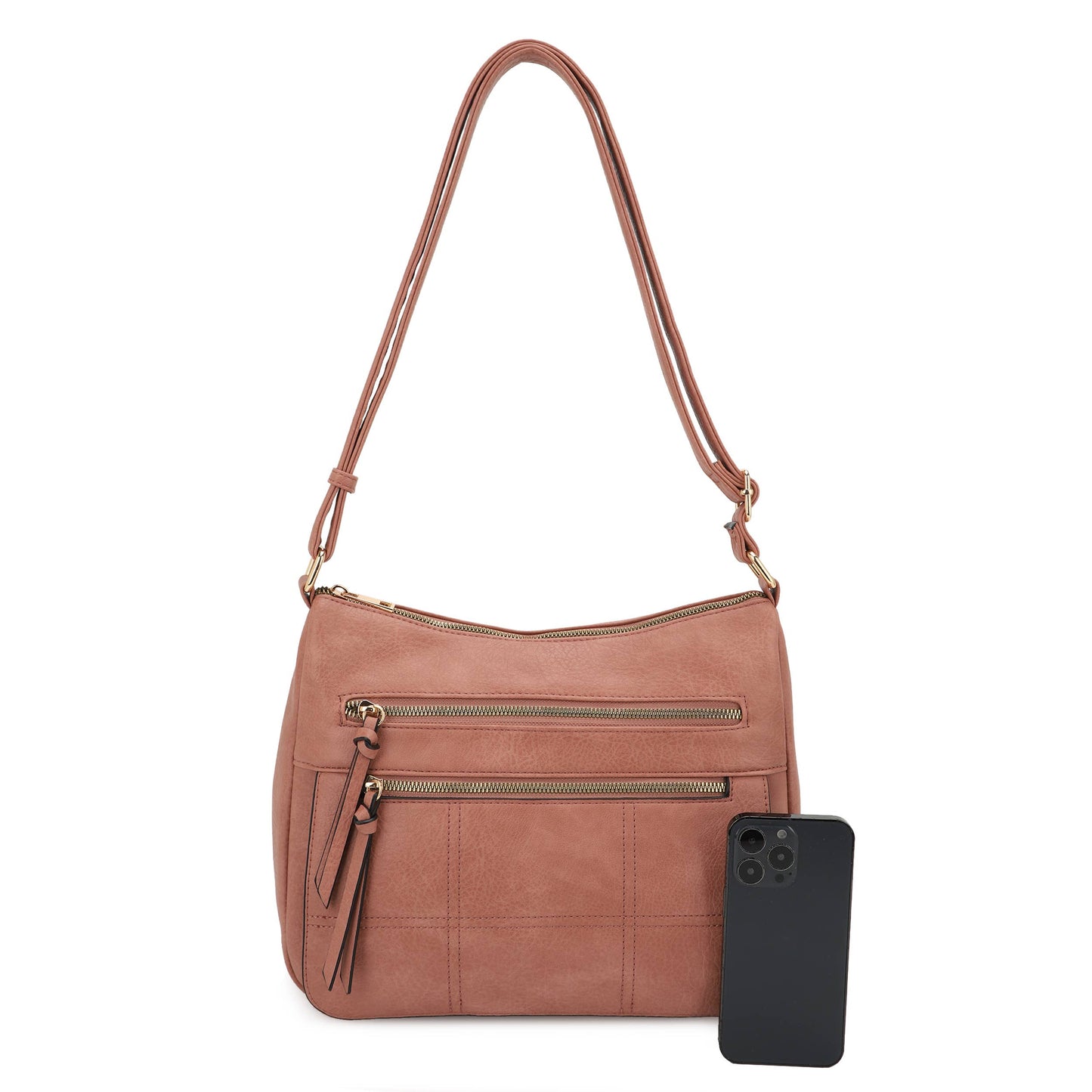 Ada Women Multi Pocket Slouchy Crossbody Bag