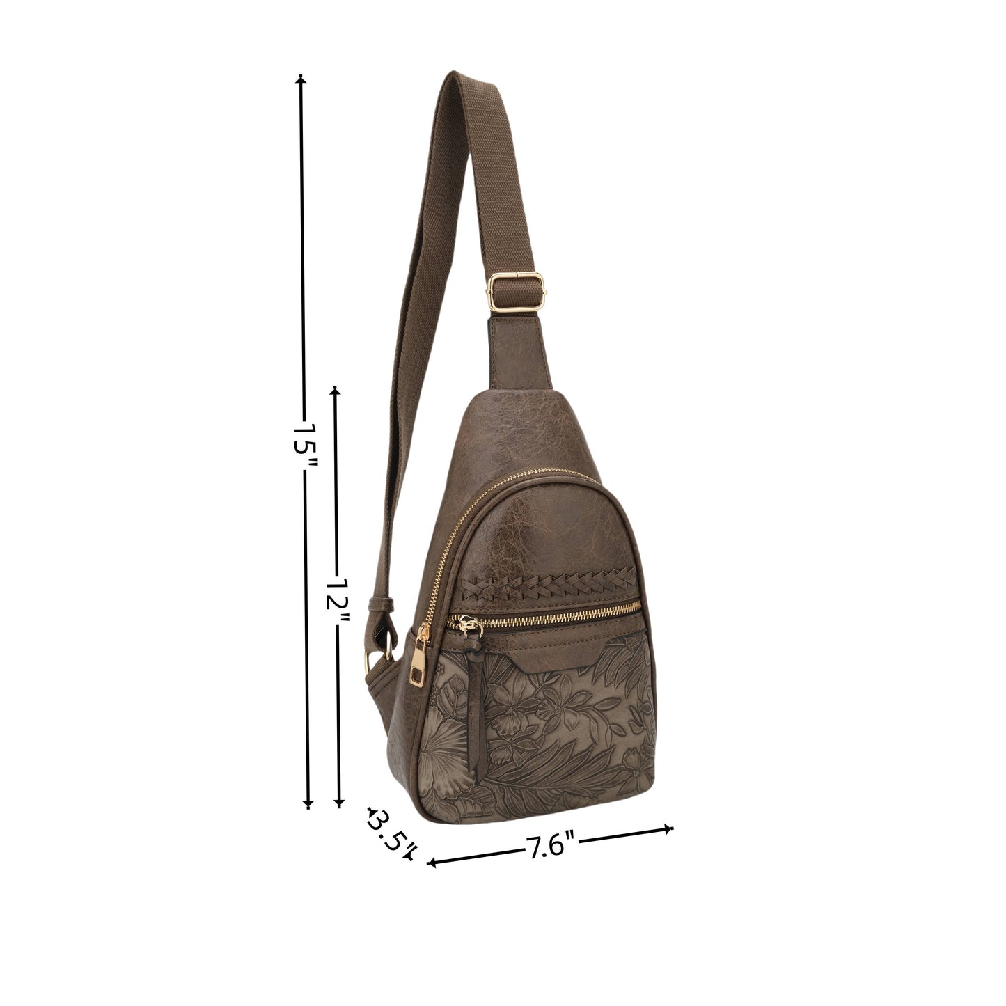 Jane Hibiscus Leather Bag