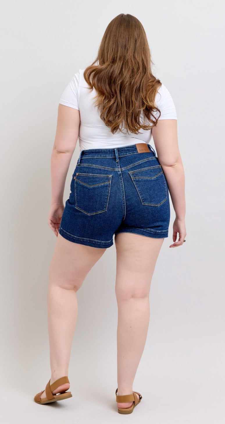 Deep Dark Wash Judy Blue Shorts