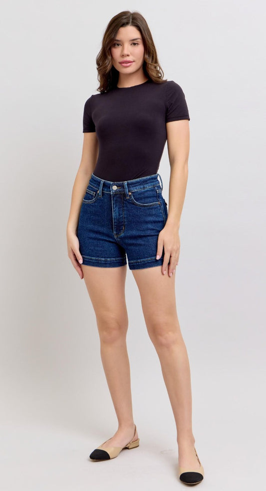 Deep Dark Wash Judy Blue Shorts