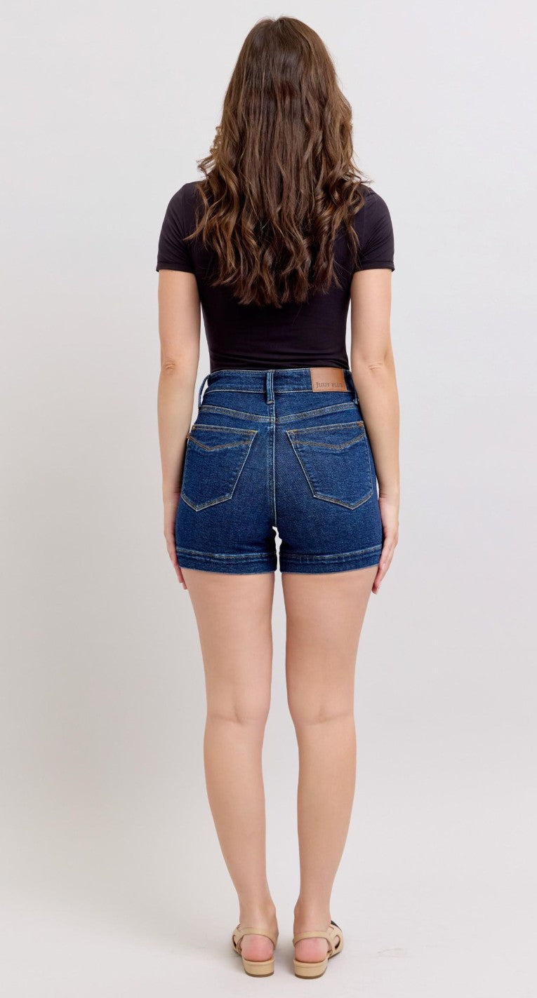 Deep Dark Wash Judy Blue Shorts