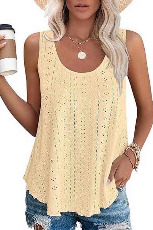 Round Neck Sleeveless Knit Top