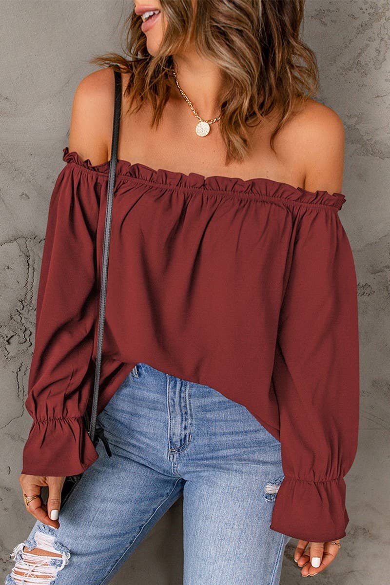Pullover Sexy Off-Shoulder Top