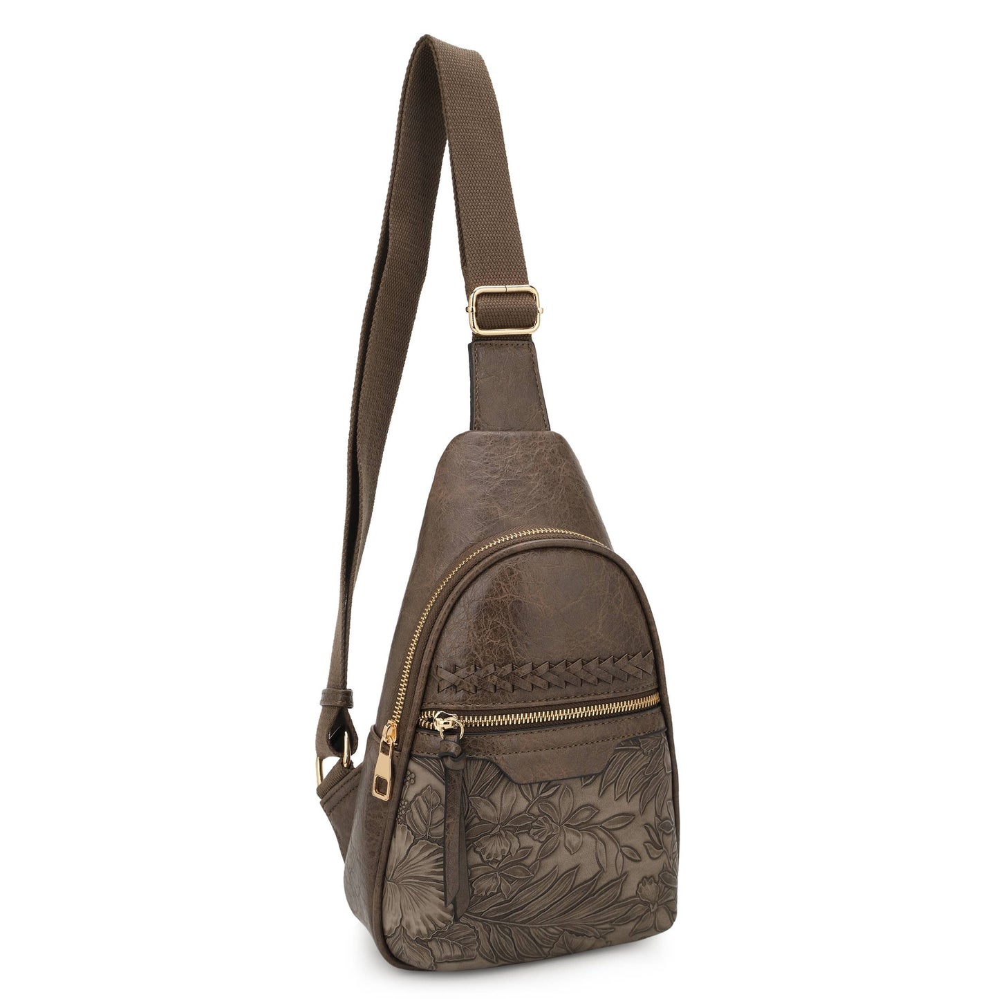 Jane Hibiscus Leather Bag