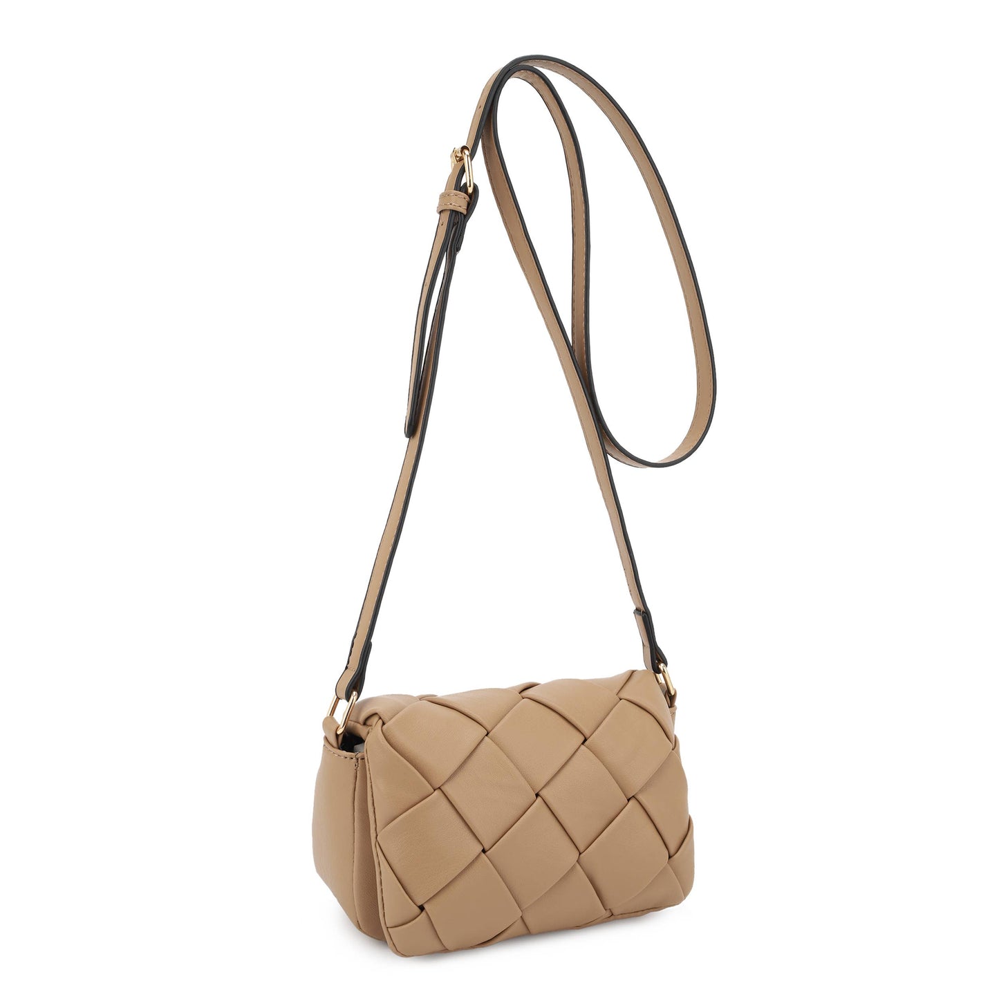 Mini Woven Flap Crossbody Bag
