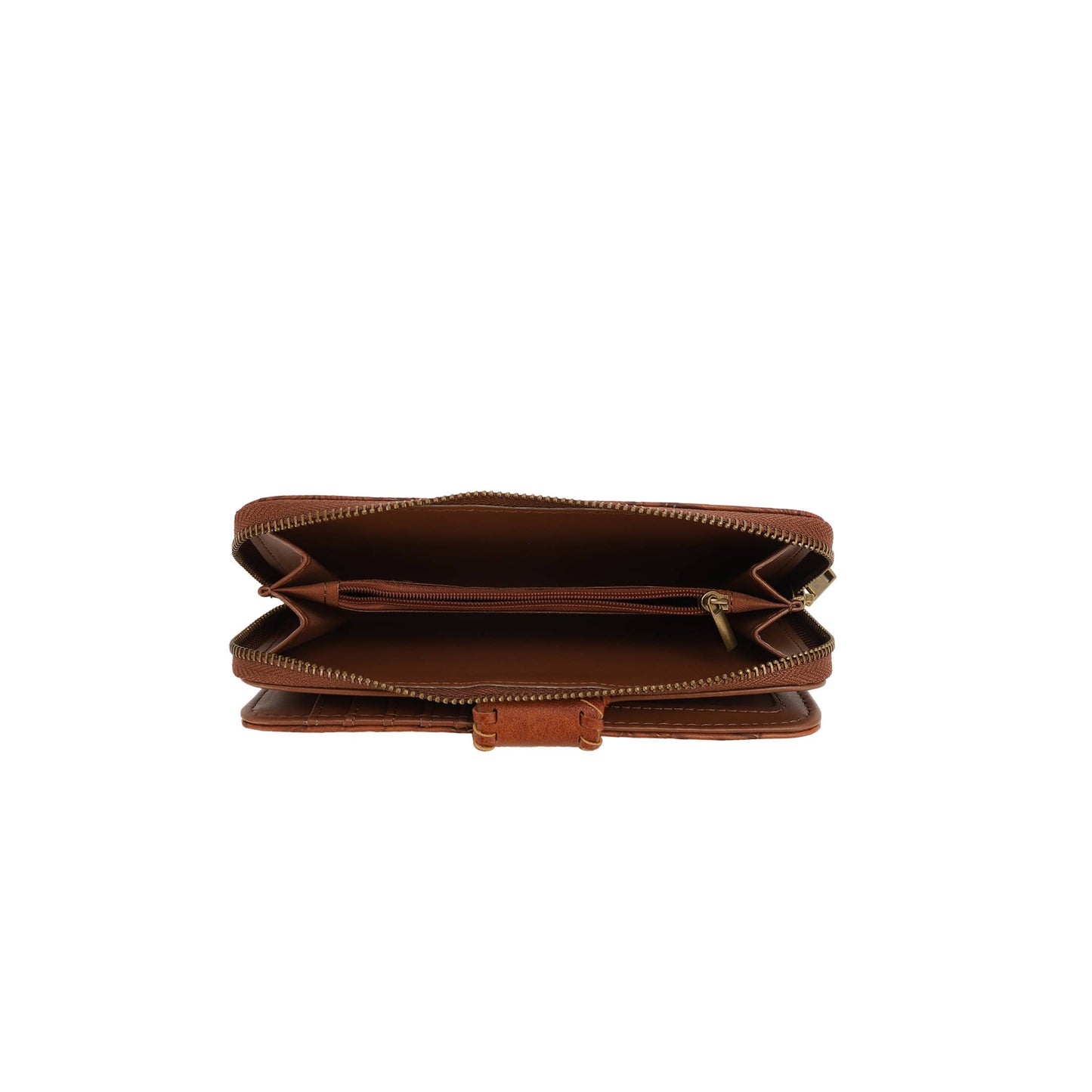 ALYSSA ZIP AROUND TOOLED WALLET WITH CARD HOLDER GIFT SET