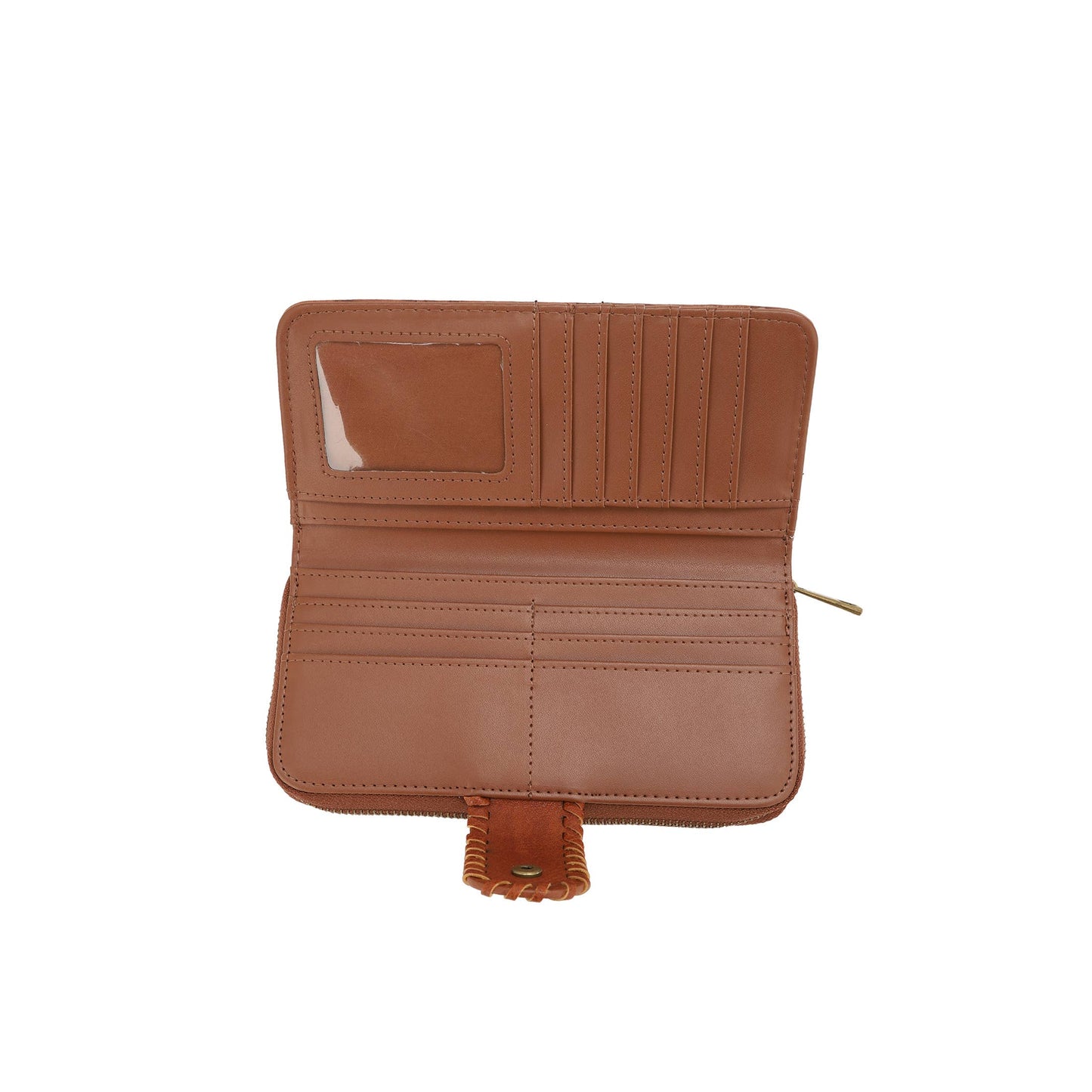 ALYSSA ZIP AROUND TOOLED WALLET WITH CARD HOLDER GIFT SET