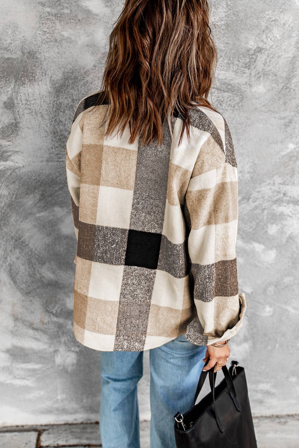 Plaid Color Long Sleeve Jacket