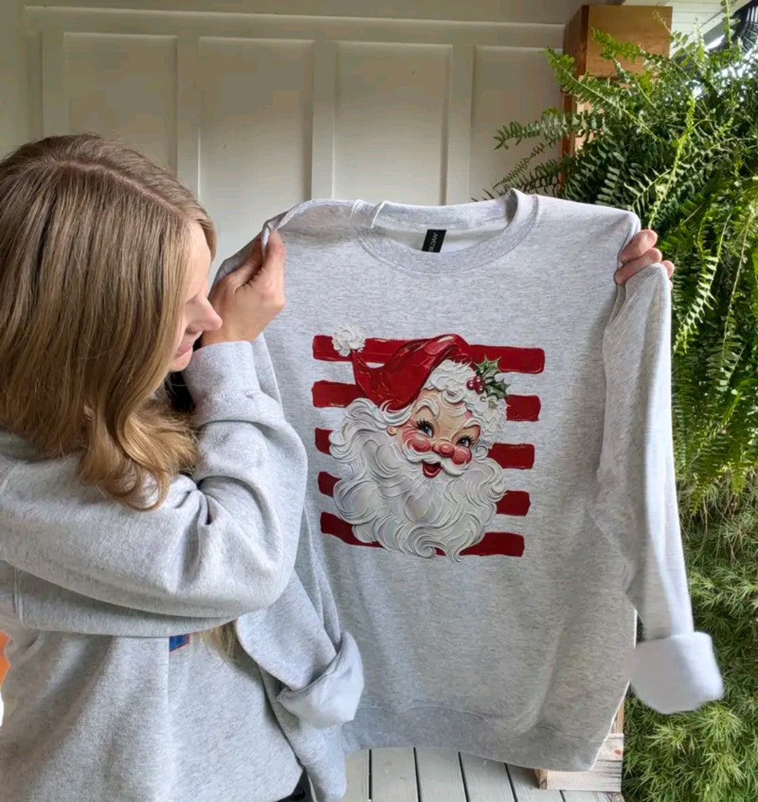 Old Fashion Santa Crew Neck