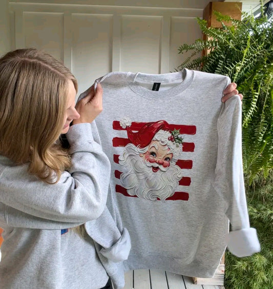Old Fashion Santa Crew Neck