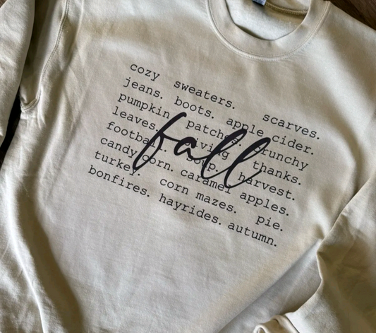 Fall saying Crew Neck