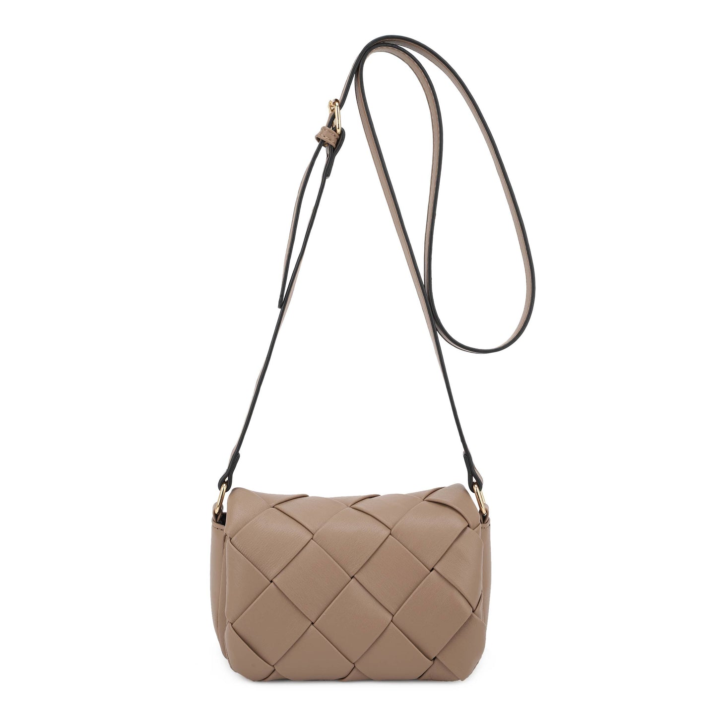 Mini Woven Flap Crossbody Bag