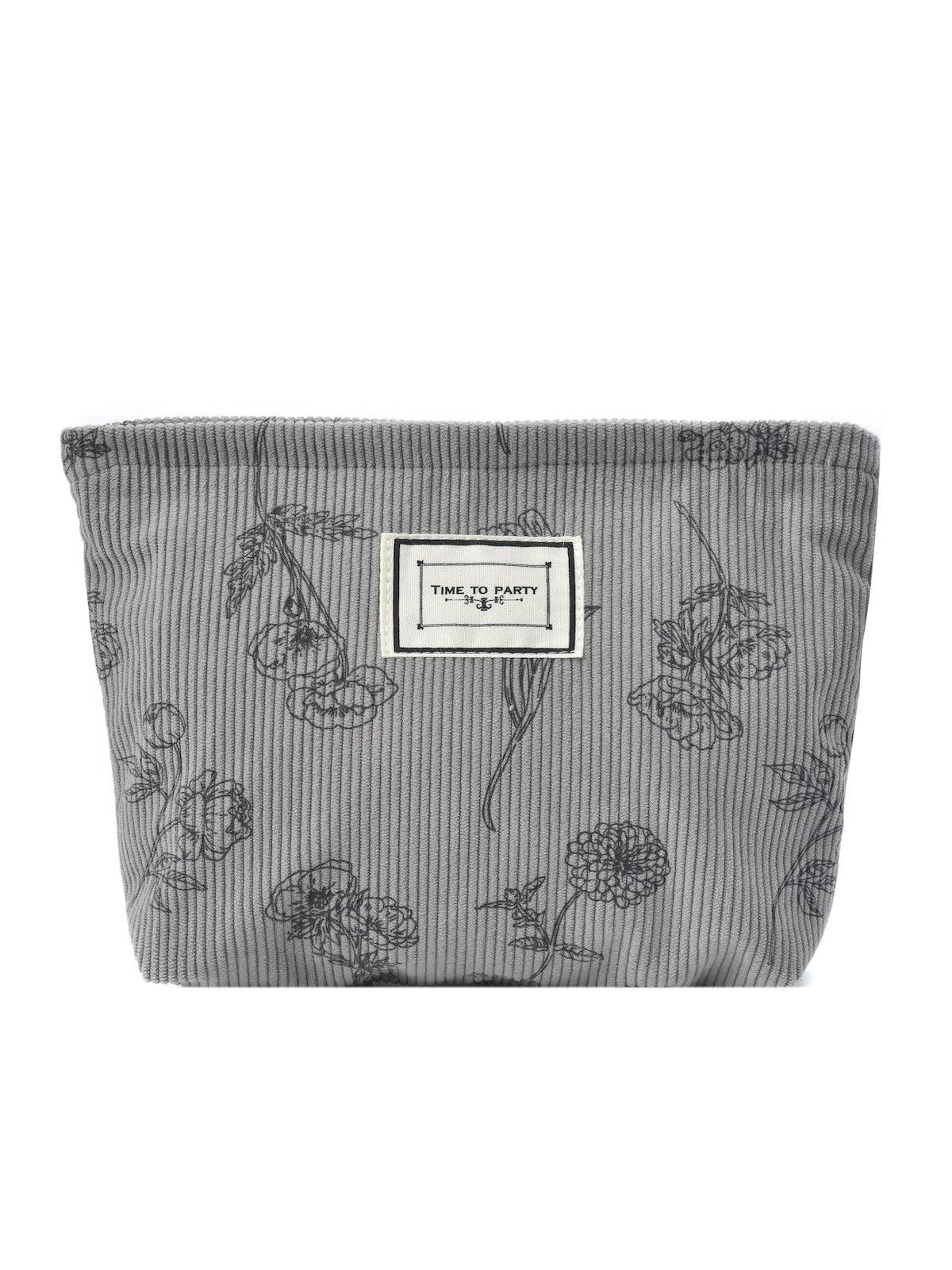 Floral Corduroy Portable Storage Bag