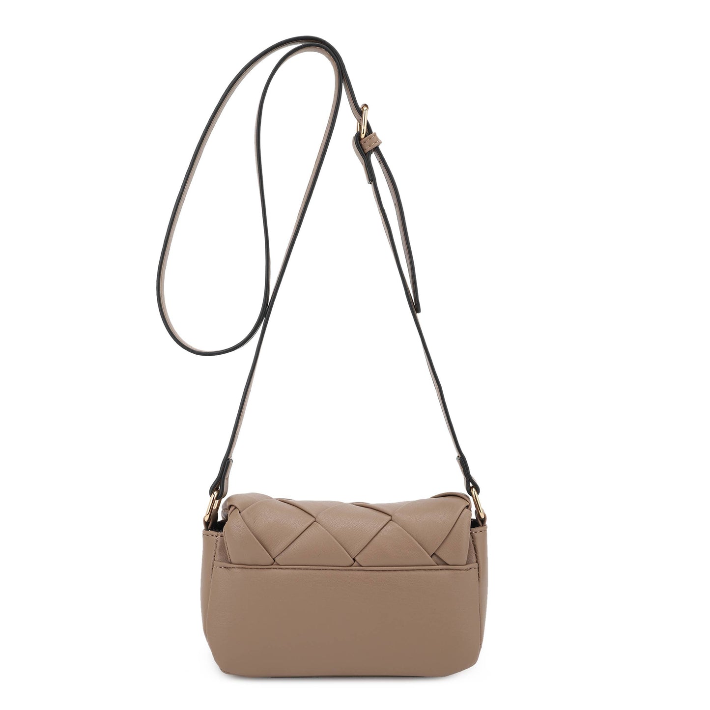Mini Woven Flap Crossbody Bag