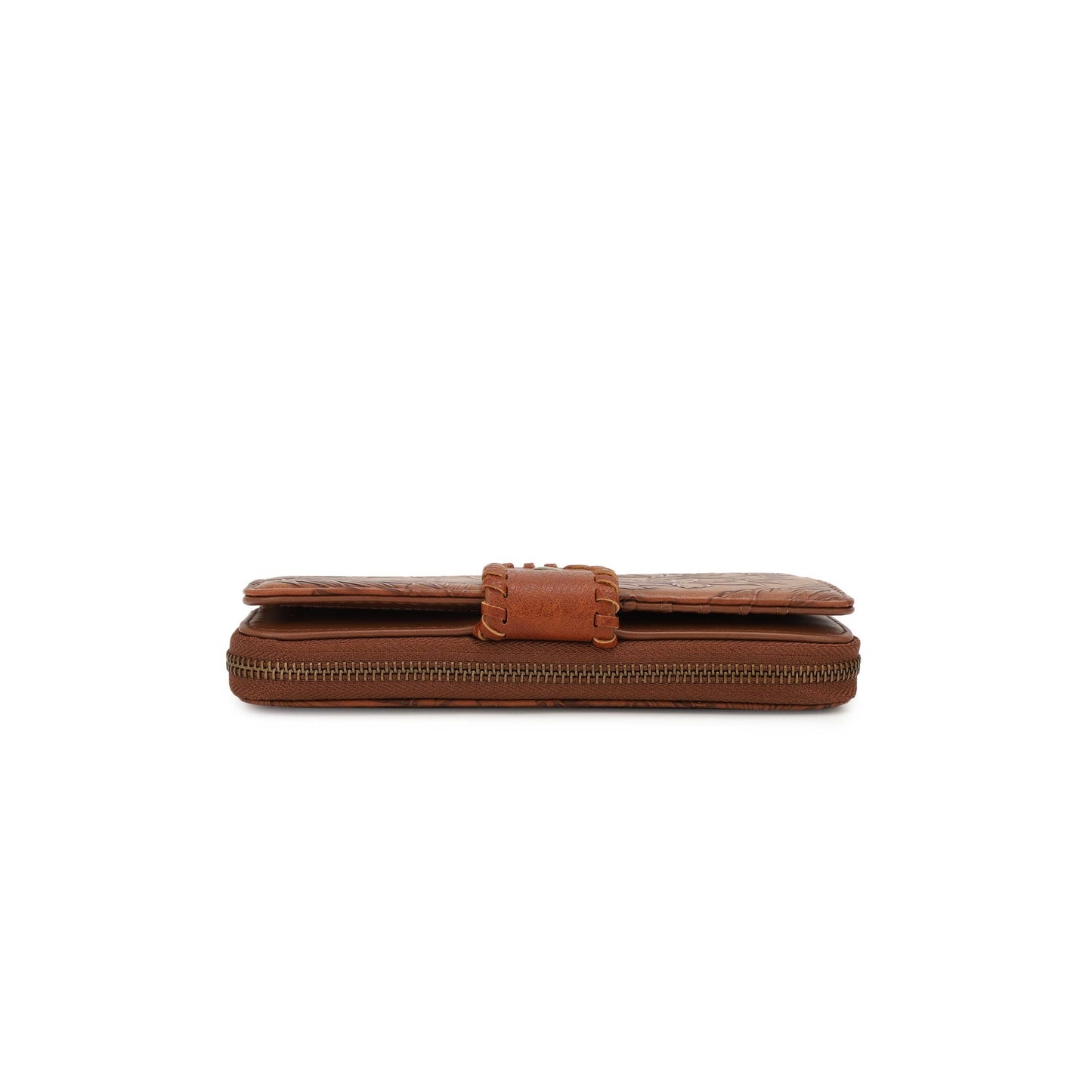 ALYSSA ZIP AROUND TOOLED WALLET WITH CARD HOLDER GIFT SET