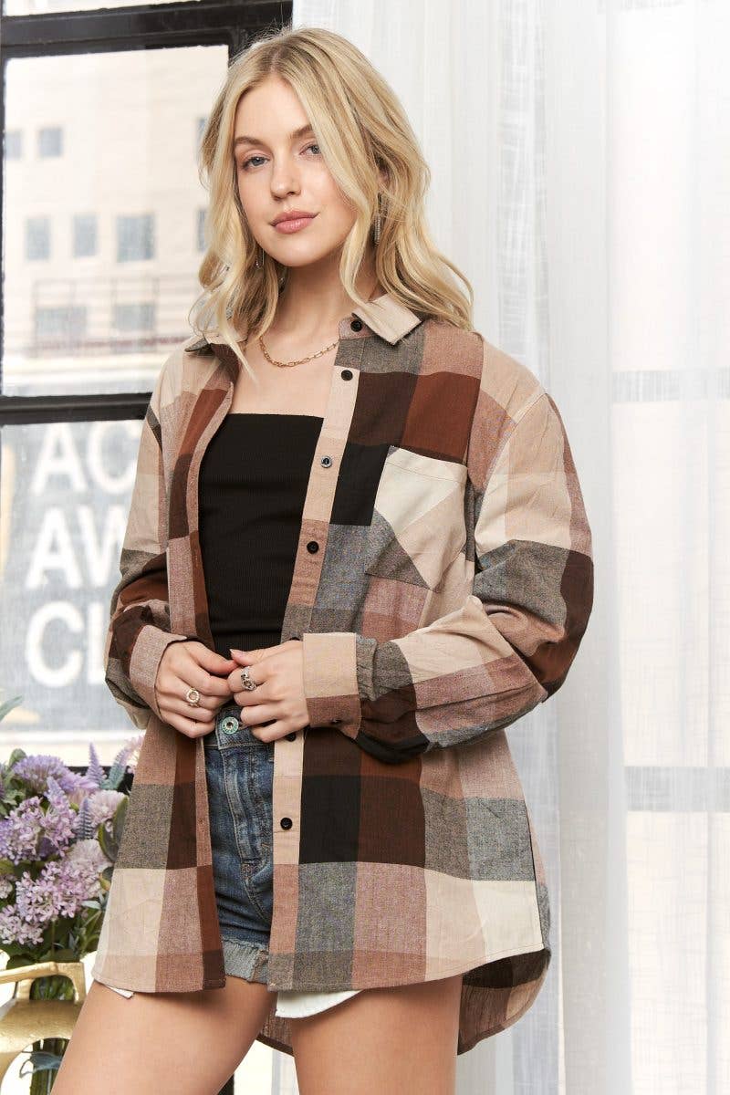 Flannel Button Down Shirt