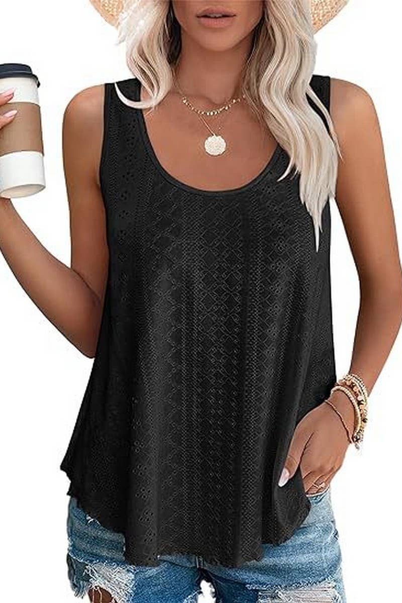 Round Neck Sleeveless Knit Top