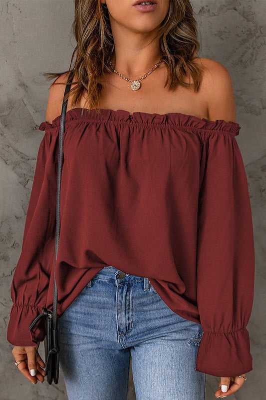 Pullover Sexy Off-Shoulder Top