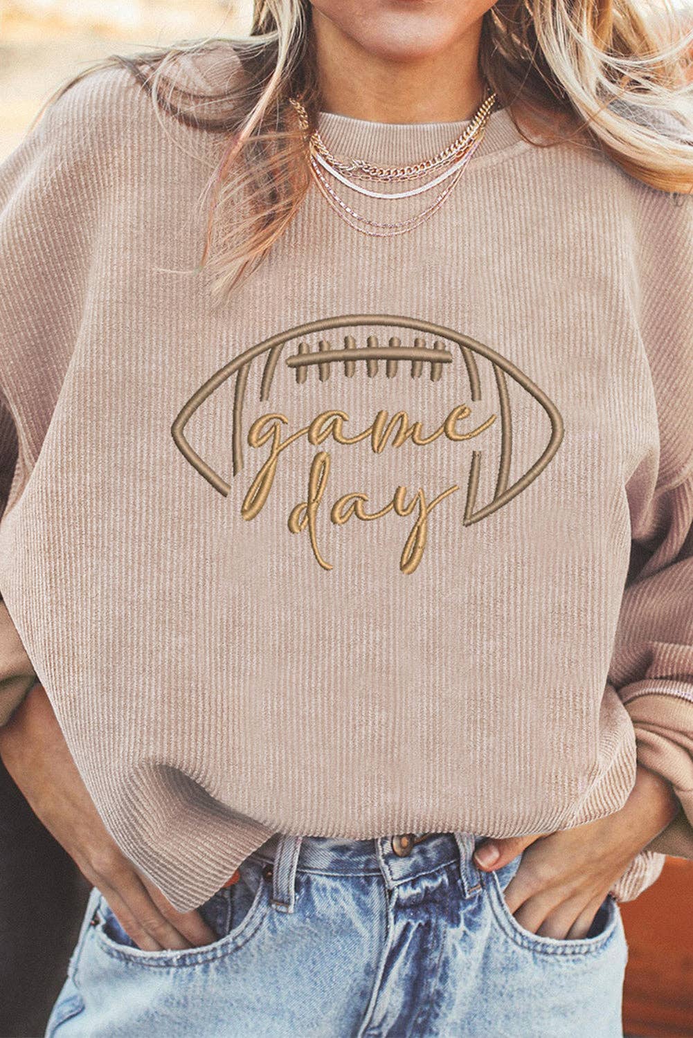 Game Day Embroidered Sweatshirt
