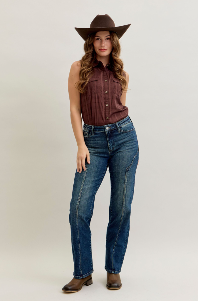 Straight Western Seam Detail Judy Blue