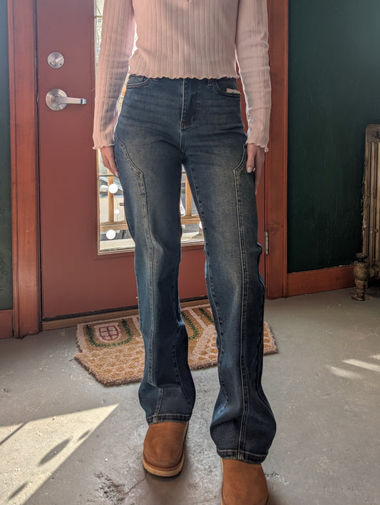 Straight Western Seam Detail Judy Blue